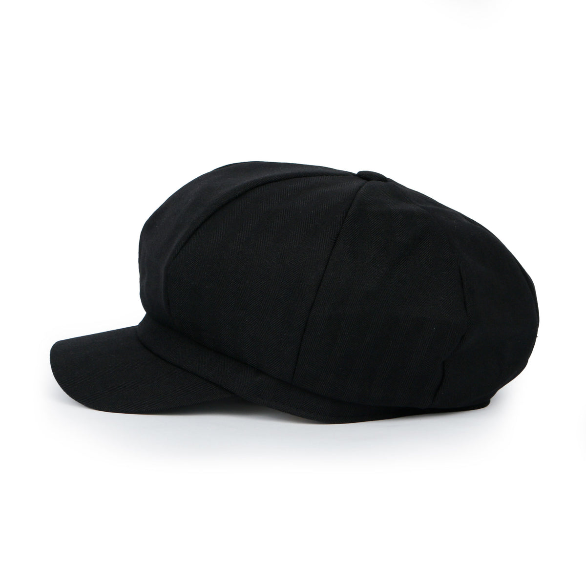 ililily Washed Cotton Newsboy Cabbie Cap Herringbone Duck Bill Flat Hunting Hat