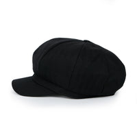 ililily Washed Cotton Newsboy Cabbie Cap Herringbone Duck Bill Flat Hunting Hat