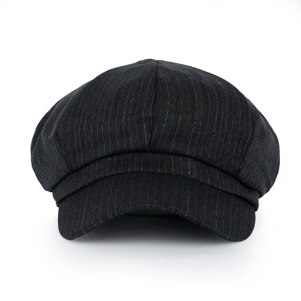 ililily Washed Cotton Newsboy Cabbie Cap Herringbone Duck Bill Flat Hunting Hat