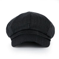 ililily Washed Cotton Newsboy Cabbie Cap Herringbone Duck Bill Flat Hunting Hat