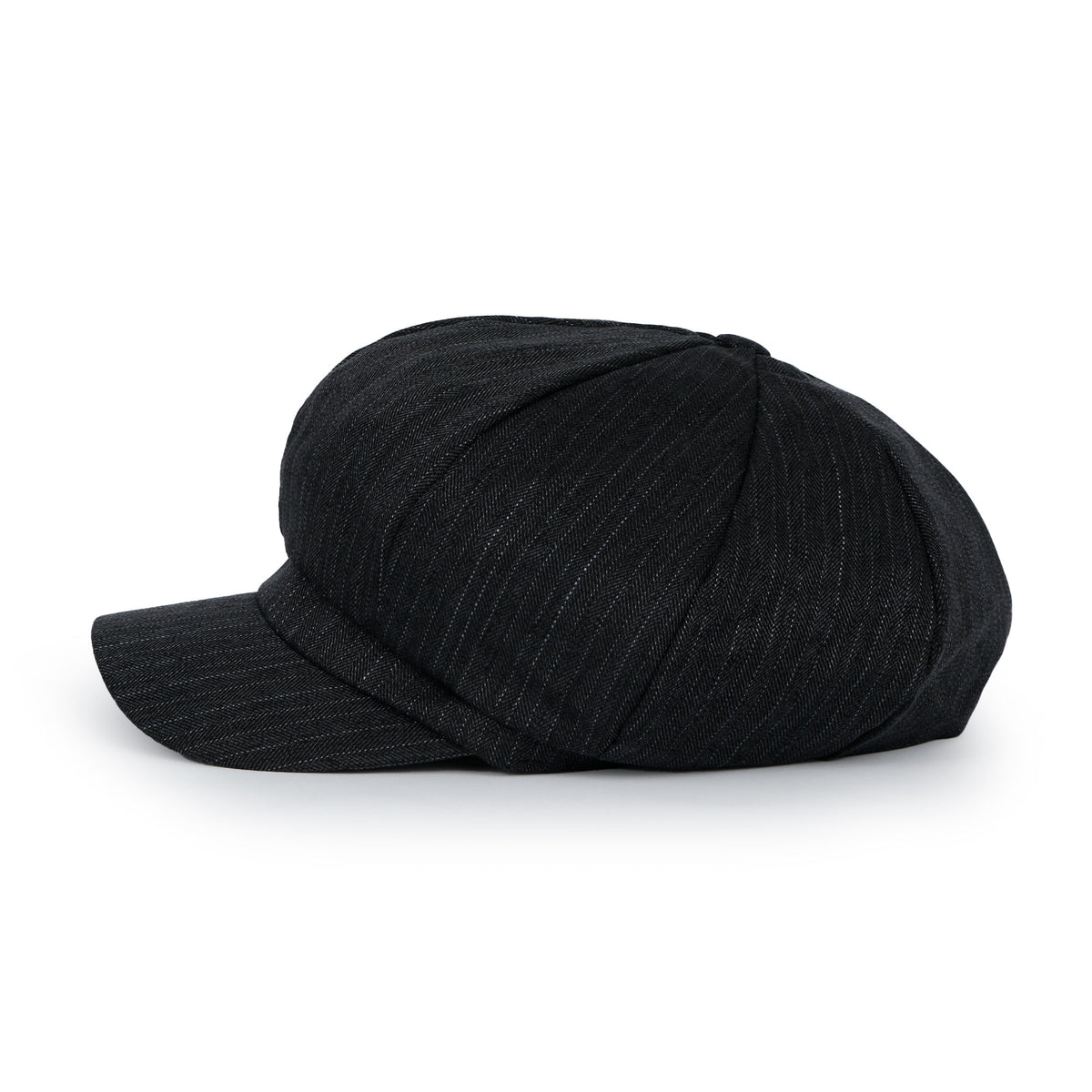 ililily Washed Cotton Newsboy Cabbie Cap Herringbone Duck Bill Flat Hunting Hat