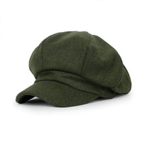 ililily Wool Blend Newsboy Cabbie Cap Baker Boy Ivy Duck Bill Flat Hunting Hat