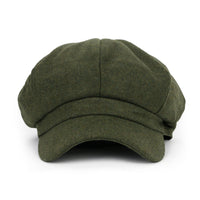 ililily Wool Blend Newsboy Cabbie Cap Baker Boy Ivy Duck Bill Flat Hunting Hat