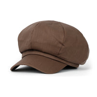 ililily Cotton Newsboy Cabbie Cap Baker Boy Ivy Duck Bill Flat Hunting Hat