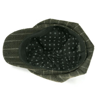 ililily 8-Pannel Wool-Blend Newsboy Cabbie Cap Stripe Duck Bill Flat Hunting Hat