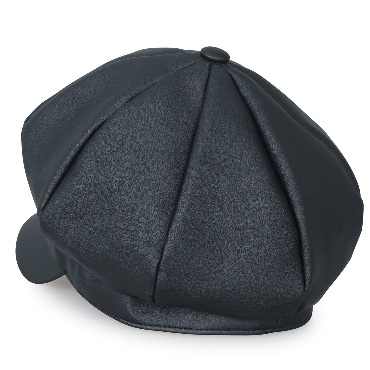 ililily 8-Panel Solid Color Newsboy Cabbie Cap Duck Bill Flat Hunting Hat