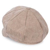 ililily 8-Panel Solid Color Newsboy Cabbie Cap Duck Bill Flat Hunting Hat