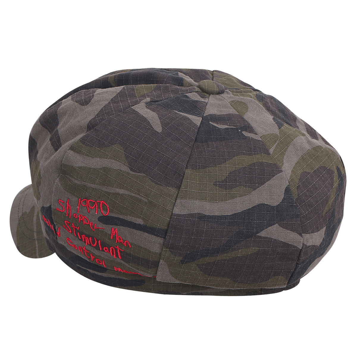 ililily 8-Panel Camouflage Cotton Newsboy Cabbie Cap Duck Bill Flat Hunting Hat
