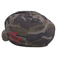 ililily 8-Panel Camouflage Cotton Newsboy Cabbie Cap Duck Bill Flat Hunting Hat