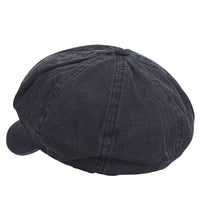 ililily 8-Panel Vintage Distressed Cotton Newsboy Cabbie Flat Hunting Hat