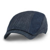 ililily Cotton Denim Paneled Gatsby Newsboy Hat Classic Cabbie Hunting Flat Cap