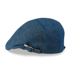 ililily Cotton Denim Paneled Gatsby Newsboy Hat Classic Cabbie Hunting Flat Cap