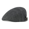 ililily Cotton Denim Paneled Gatsby Newsboy Hat Classic Cabbie Hunting Flat Cap