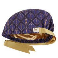 ililily Satin Lined Cute Scrub Cap with Ponytail Ribbon