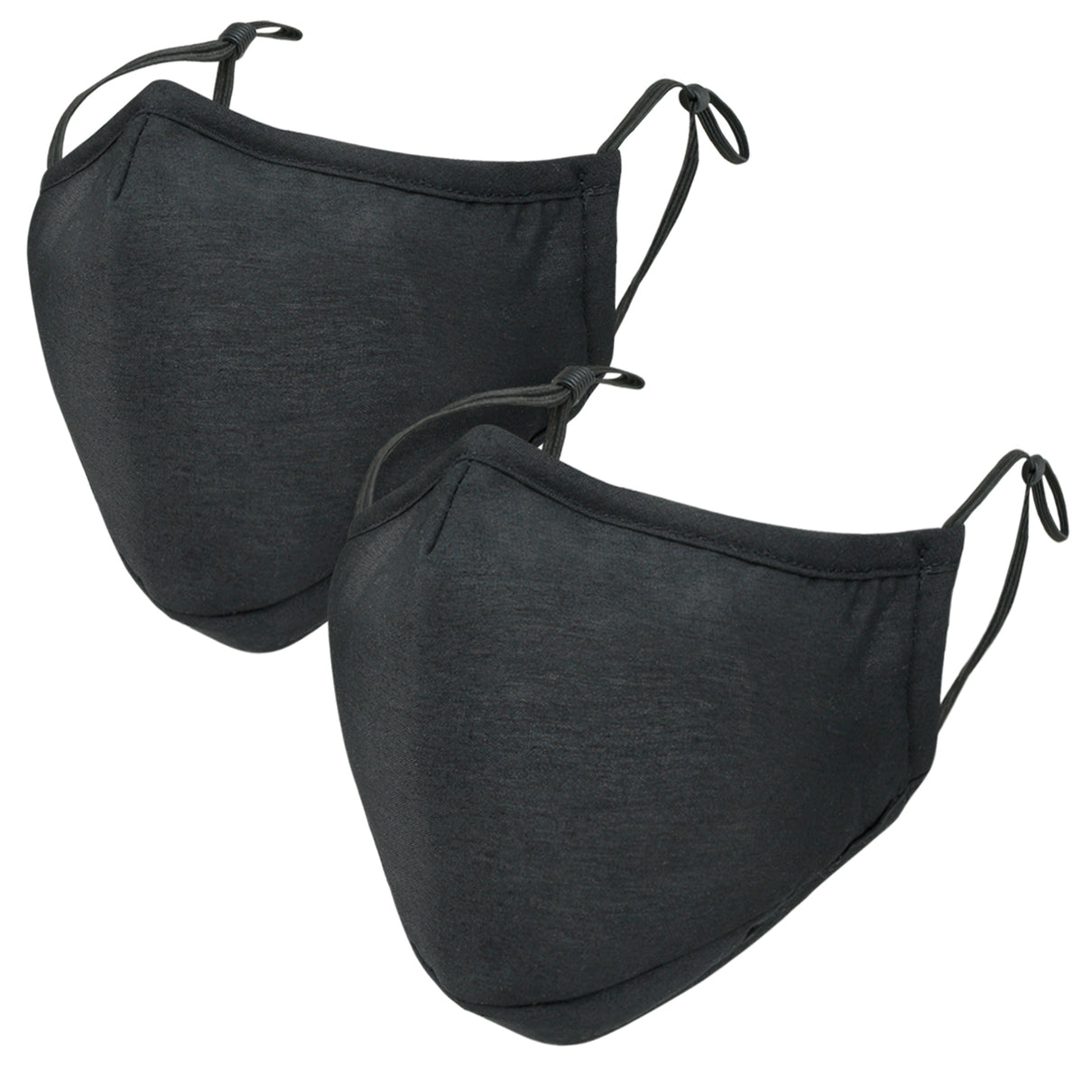 ililily Black Cotton Washable Nose Wired Face Mask Filter Pocket Wide Cover With Filter