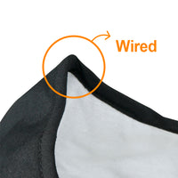 ililily Black Cotton Washable Nose Wired Face Mask Filter Pocket Wide Cover With Filter