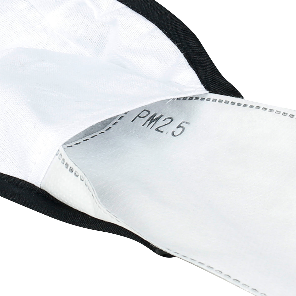 ililily Black Cotton Washable Nose Wired Face Mask Filter Pocket Wide Cover With Filter