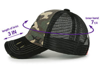 ililily Star Embroidery Black White Trucker Hat Cotton Baseball Cap