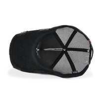 ililily Star Embroidery Black White Trucker Hat Cotton Baseball Cap