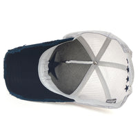 ililily Star Embroidery Black White Trucker Hat Cotton Baseball Cap