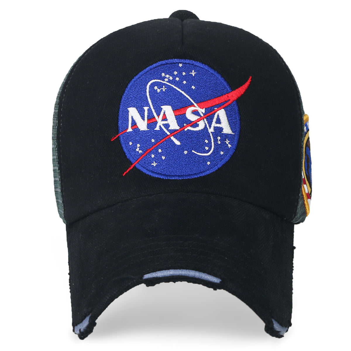 ililily NASA Meatball Logo Embroidery Baseball Cap Apollo 1 Patch Trucker Hat