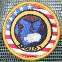ililily NASA Meatball Logo Embroidery Baseball Cap Apollo 1 Patch Trucker Hat