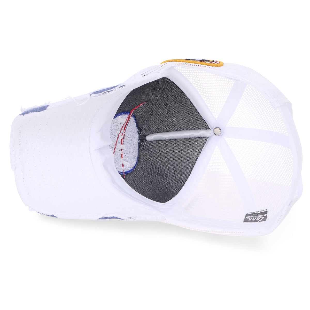 ililily NASA Meatball Logo Embroidery Baseball Cap Apollo 1 Patch Trucker Hat