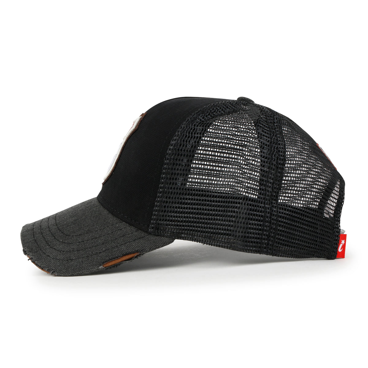 ililily PREMIUM Route 66 Embroidery Baseball Cap Cotton Vintage Trucker Hat