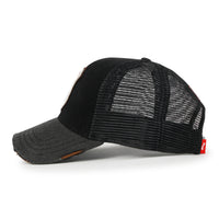 ililily PREMIUM Route 66 Embroidery Baseball Cap Cotton Vintage Trucker Hat