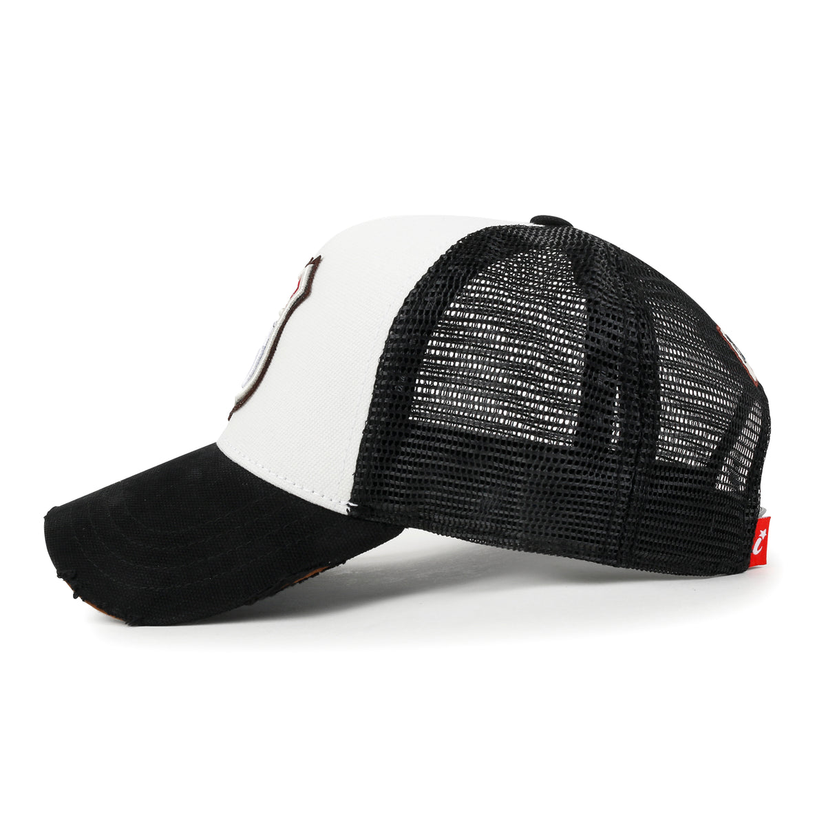 ililily PREMIUM Route 66 Embroidery Baseball Cap Cotton Vintage Trucker Hat