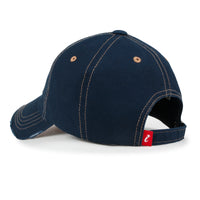 ililily Retro Embroidery Baseball Cap Vintage Distressed Cotton Trucker Hat