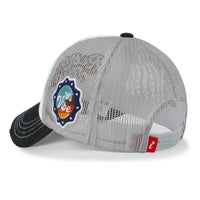 ililily Retro Embroidery Baseball Cap Vintage Distressed Cotton Trucker Hat