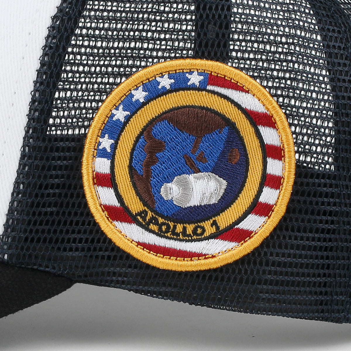 ililily PREMIUM NASA Meatball Logo Embroidery Large Baseball Cap Apollo 1 Patch Hat