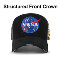 ililily PREMIUM NASA Meatball Logo Embroidery Large Baseball Cap Apollo 1 Patch Hat