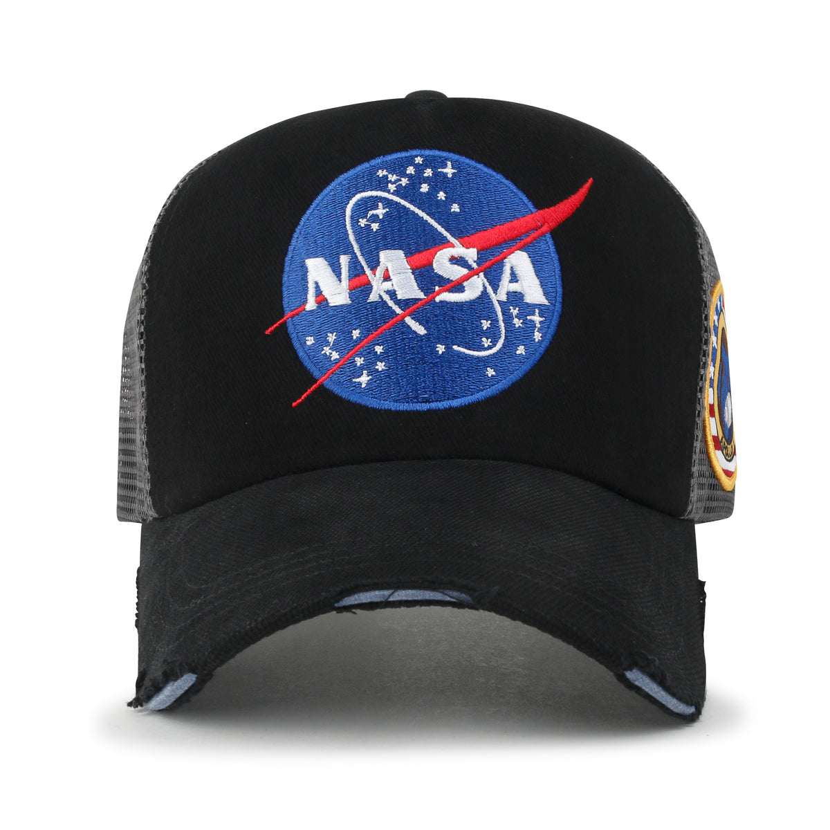 ililily PREMIUM NASA Meatball Logo Embroidery Large Baseball Cap Apollo 1 Patch Hat