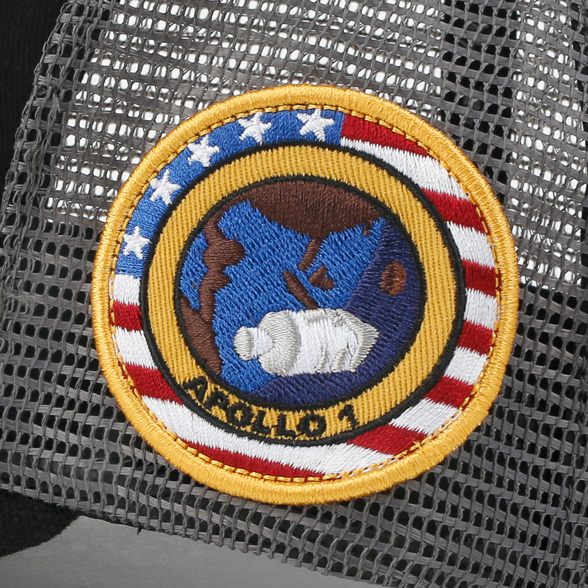 ililily PREMIUM NASA Meatball Logo Embroidery Large Baseball Cap Apollo 1 Patch Hat