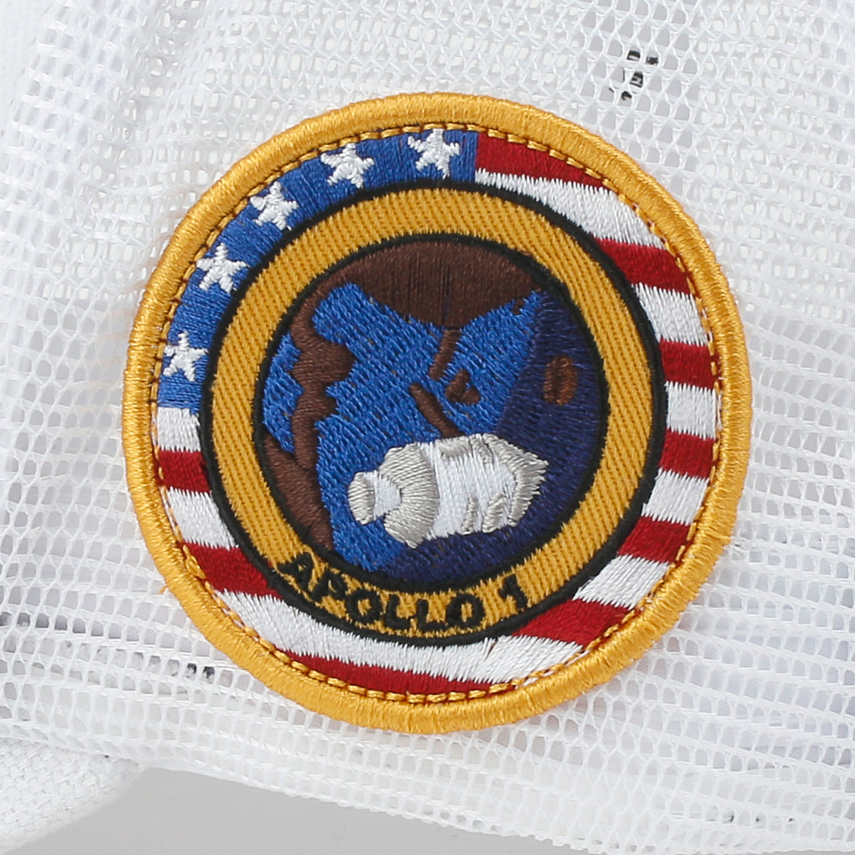 ililily PREMIUM NASA Meatball Logo Embroidery Large Baseball Cap Apollo 1 Patch Hat