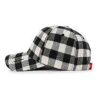 ililily Cotton Flannel Strapback Trucker Hat Checkered Pattern Baseball Cap