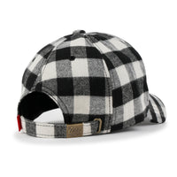 ililily Cotton Flannel Strapback Trucker Hat Checkered Pattern Baseball Cap