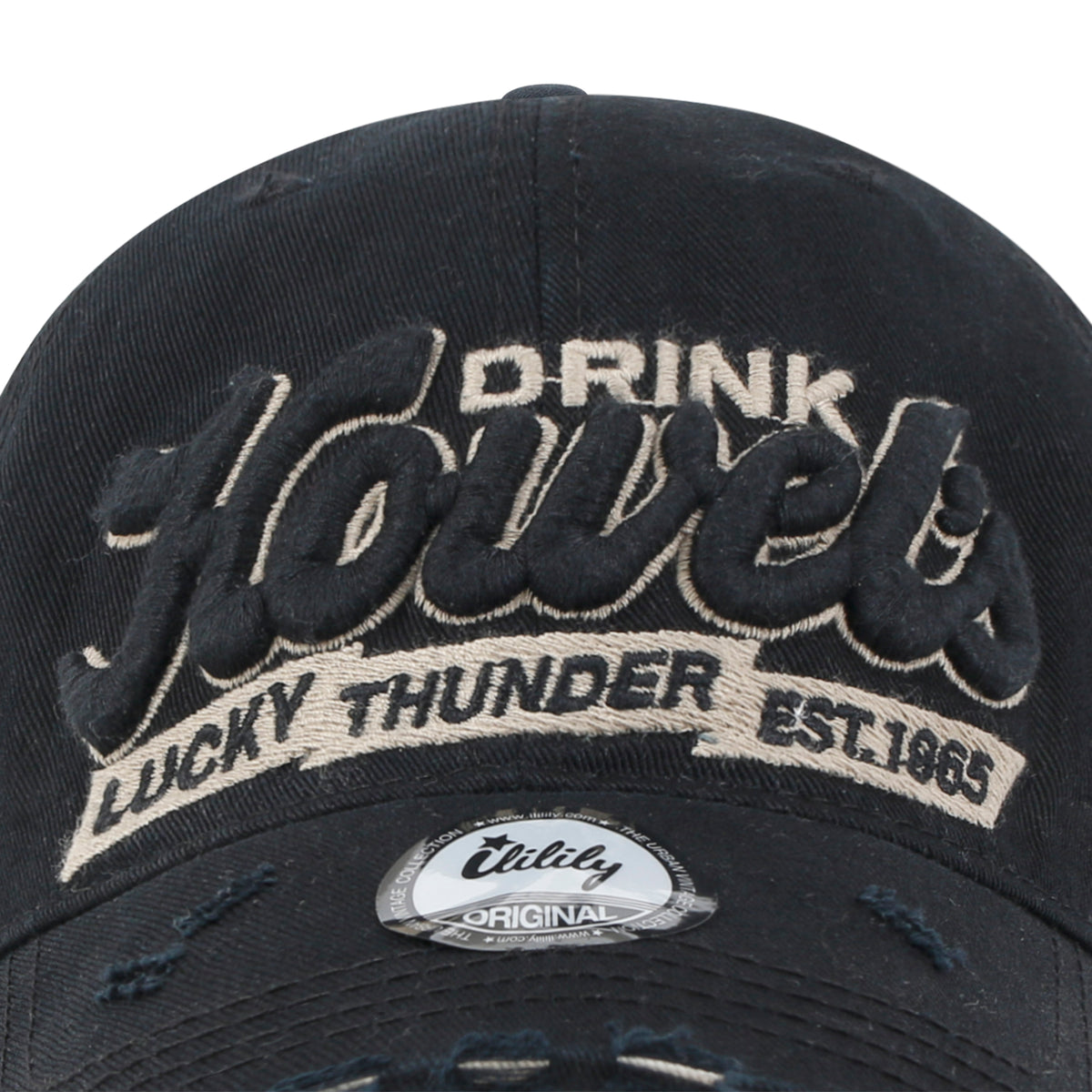 ililily Howel's Distressed Vintage Solid Color Cotton Baseball Cap Trucker Hat