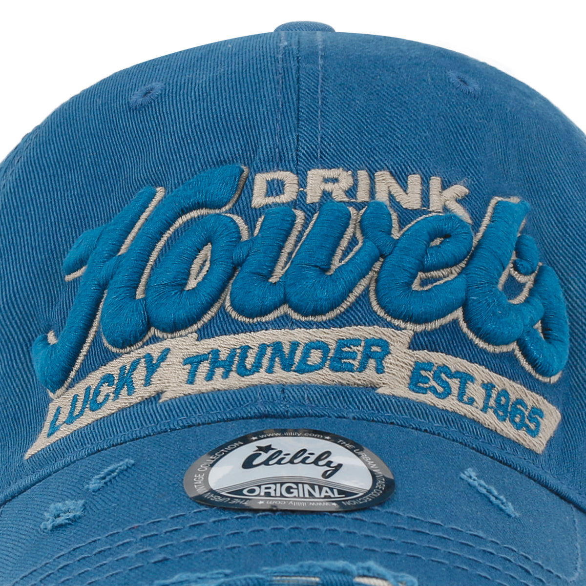 ililily Howel's Distressed Vintage Solid Color Cotton Baseball Cap Trucker Hat