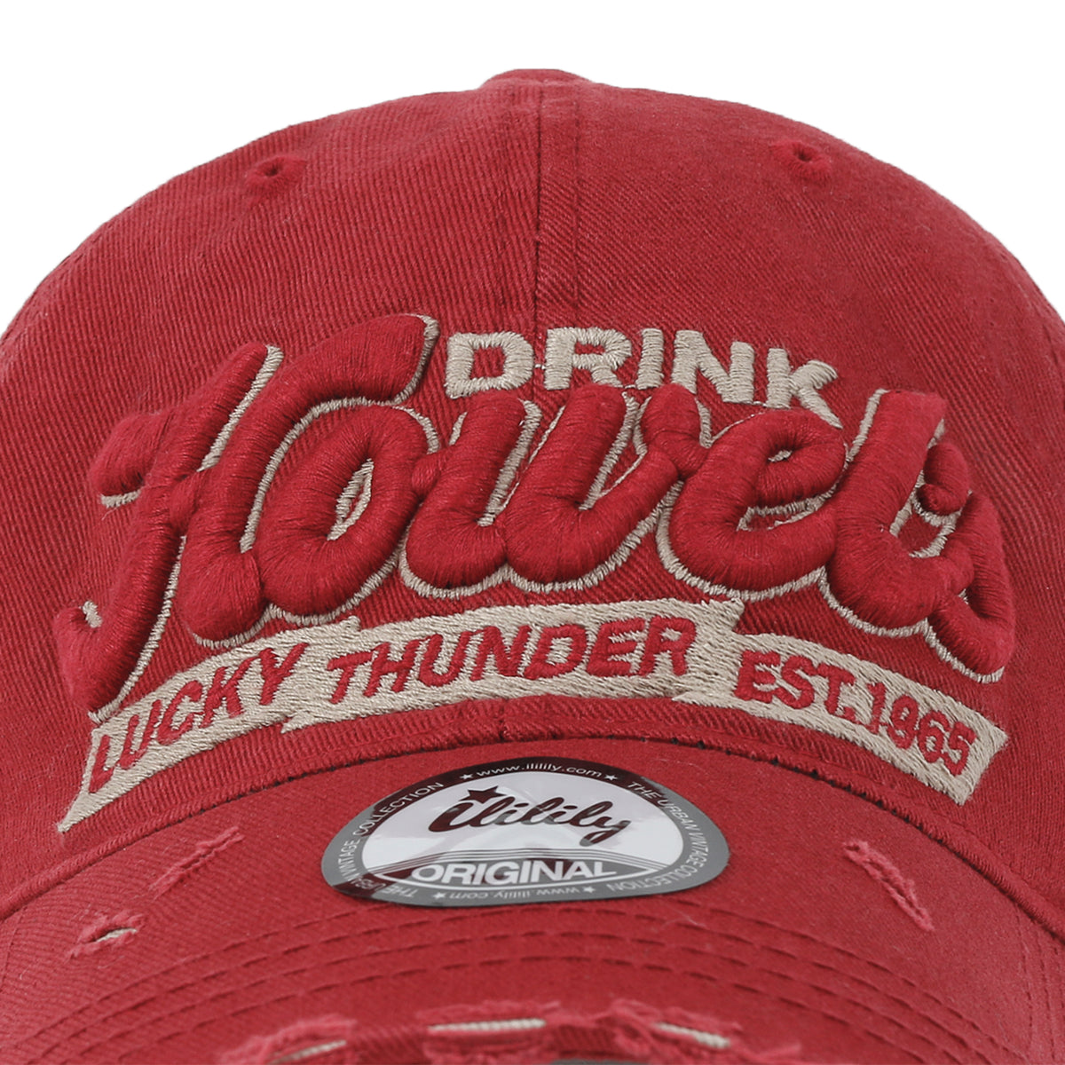 ililily Howel's Distressed Vintage Solid Color Cotton Baseball Cap Trucker Hat