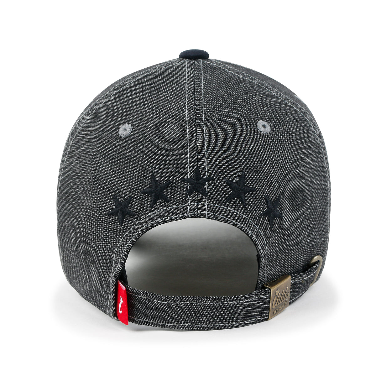 ililily Star Embroidery Cotton Denim Trucker Hat Faux Suede Brim Baseball Cap