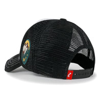 ililily PREMIUM Adventure Patch Structured Trucker Hat Distressed Baseball Cap