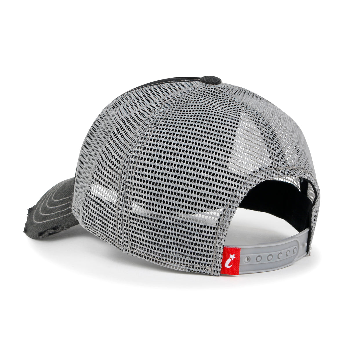 Premium Distressed Mesh Trucker Hat, Contrast Stitch Blank Cap