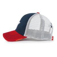 ililily Premium Star Embroidery Structured Crown Vintage Trucker Hat