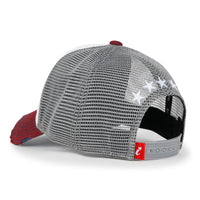ililily Premium Star Embroidery Structured Crown Vintage Trucker Hat