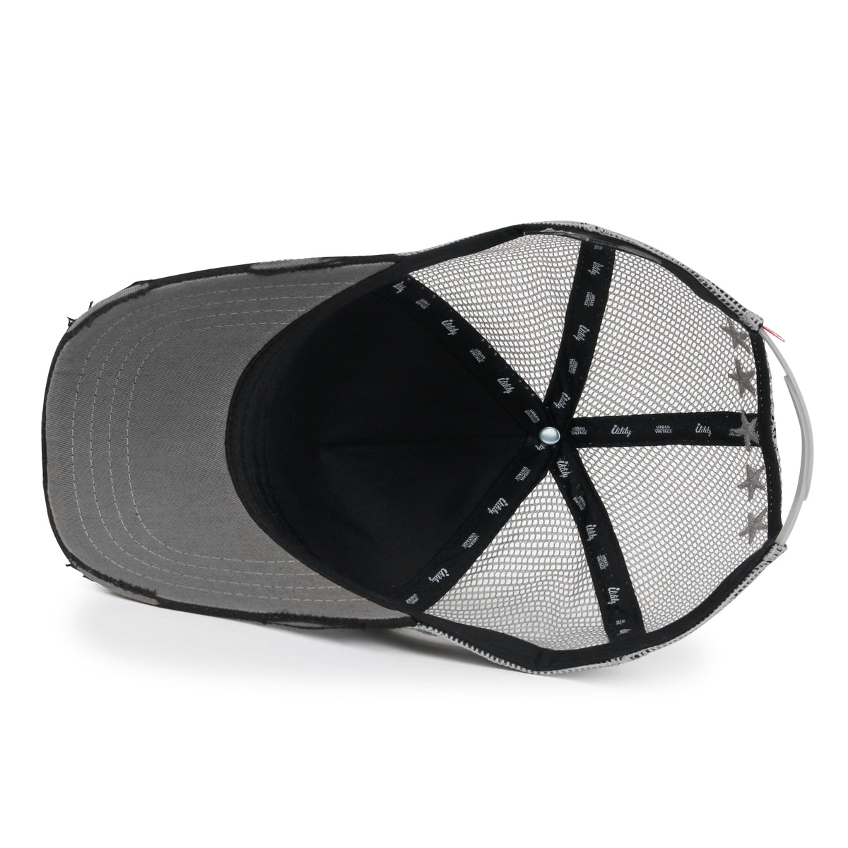 ililily Premium Star Embroidery Structured Crown Vintage Trucker Hat