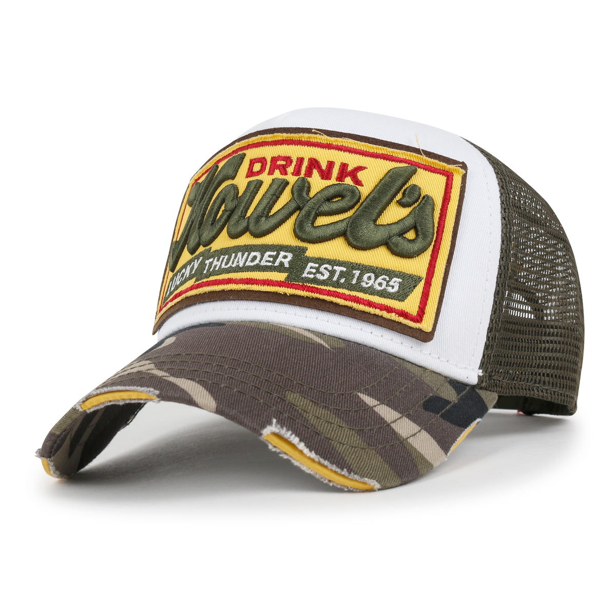 ililily Premium Howels Embroidery Structured Crown Vintage Baseball Cap