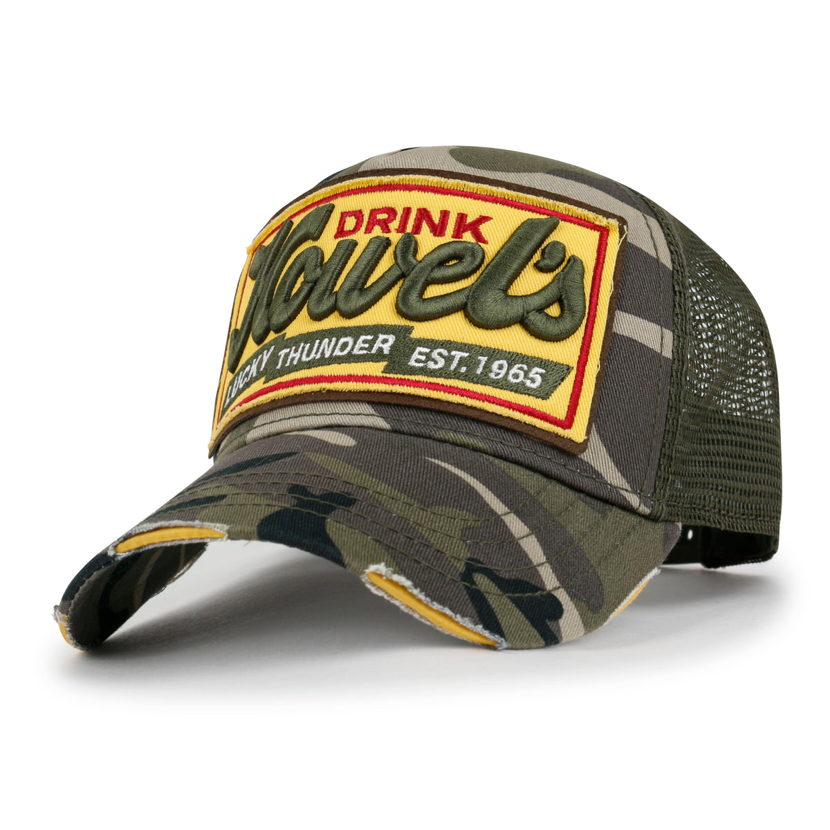 ililily Premium Howels Embroidery Structured Crown Vintage Baseball Cap